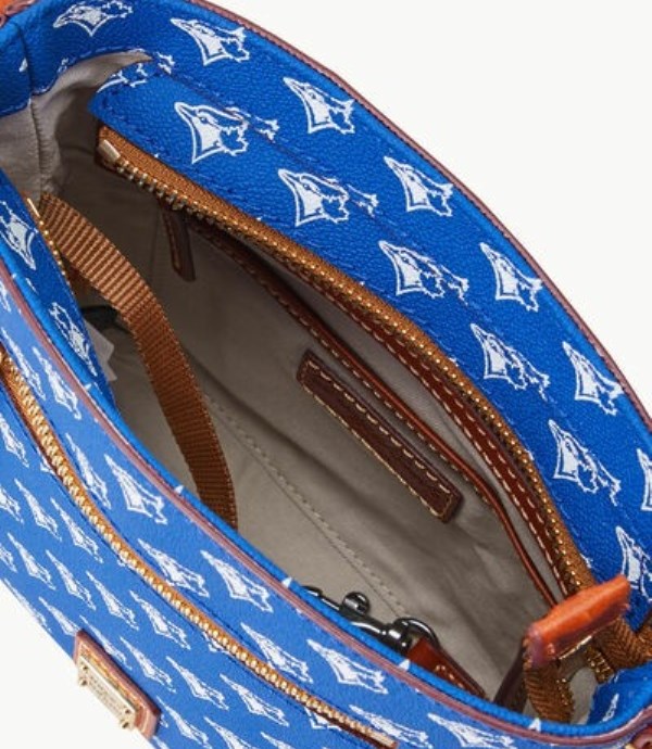 Blue Dooney And Bourke MLB Blue Jays Small Zip Women's Crossbody Bags | 24HTDJQRK