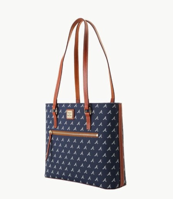 Blue Dooney And Bourke MLB Braves Women's Shopper Bag | 42GAHXQRZ