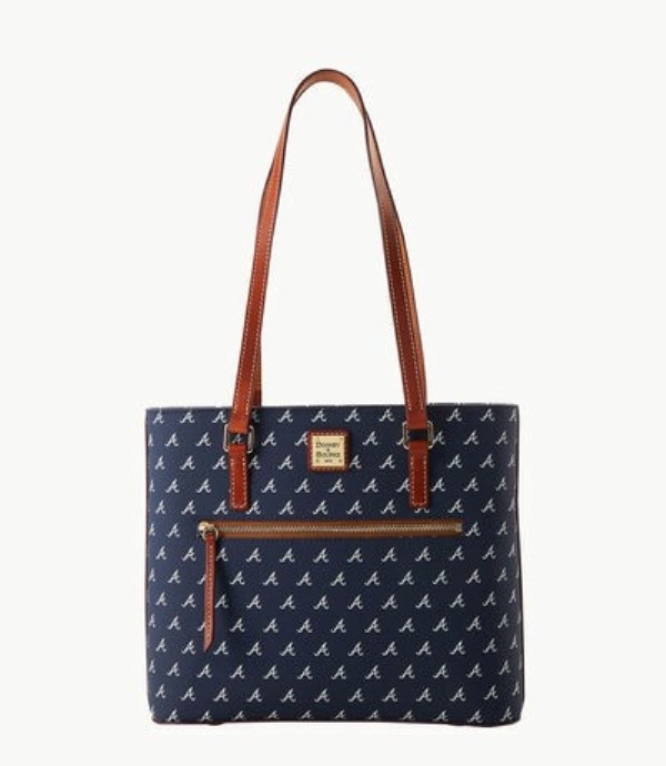 Blue Dooney And Bourke MLB Braves Women\'s Shopper Bag | 42GAHXQRZ