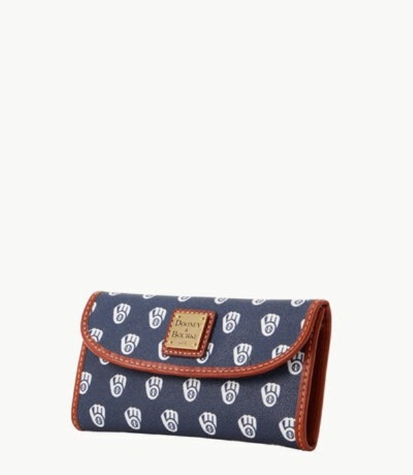 Blue Dooney And Bourke MLB Brewers Continental Women's Clutch Bag | 20QTFZAON