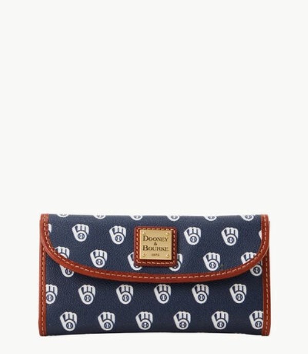 Blue Dooney And Bourke MLB Brewers Continental Women\'s Clutch Bag | 20QTFZAON