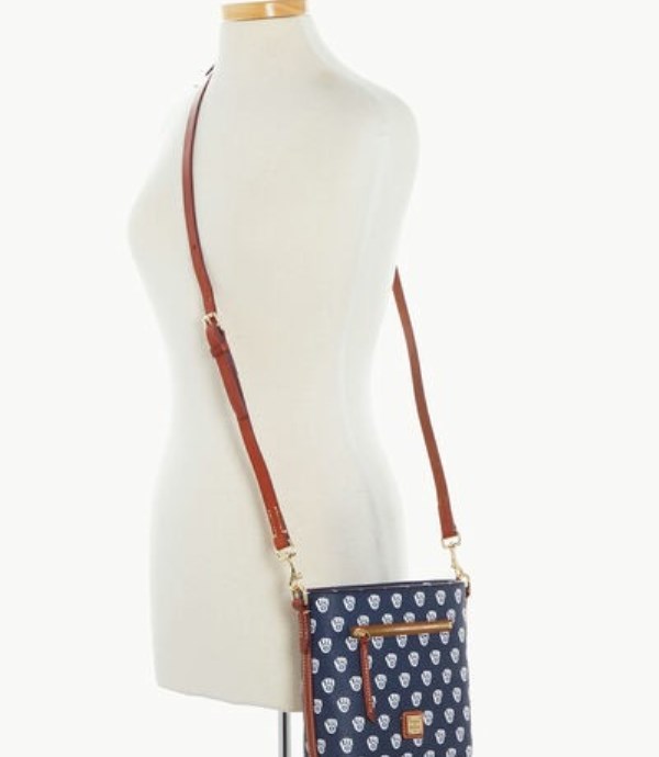 Blue Dooney And Bourke MLB Brewers Small Zip Women's Crossbody Bags | 10EJDXMGY