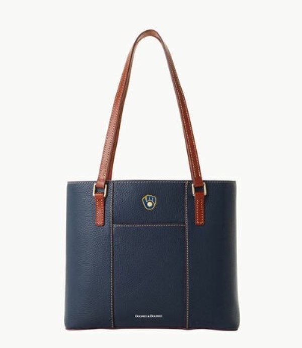 Blue Dooney And Bourke MLB Brewers Small Lexington Women\'s Tote Bags | 91GVTALQD