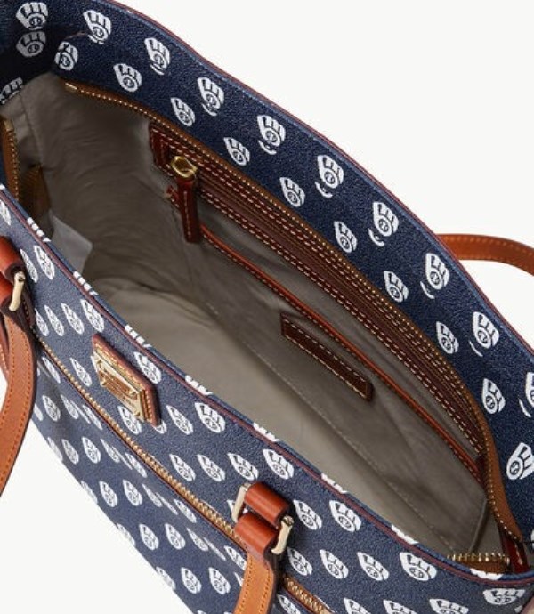 Blue Dooney And Bourke MLB Brewers Women's Shopper Bag | 32FEXAZTB