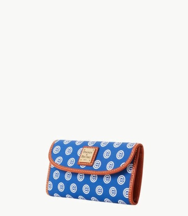 Blue Dooney And Bourke MLB Cubs Continental Women's Clutch Bag | 04RSIUOAB