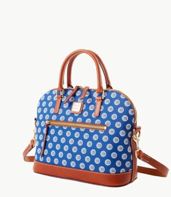 Blue Dooney And Bourke MLB Cubs Domed Zip Women's Satchel Bags | 62OULBEVN