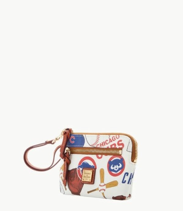 Blue Dooney And Bourke MLB Cubs Multi Function Zip Around Women's Wristlets | 45AHXVFQC