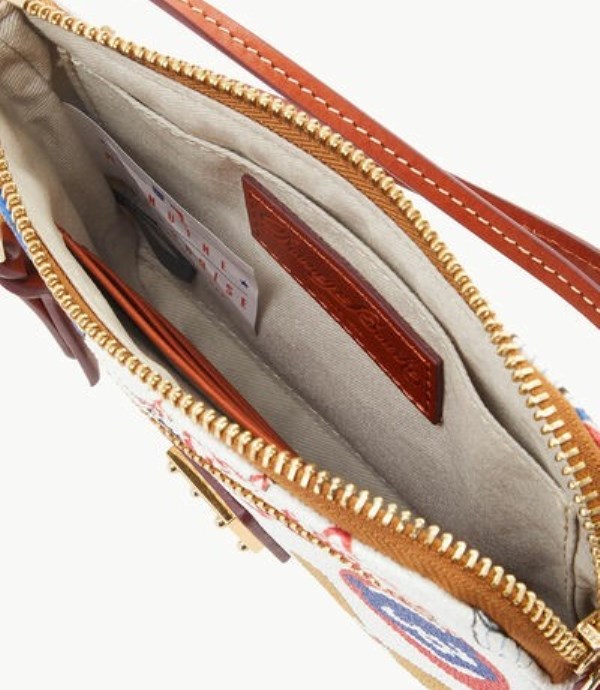 Blue Dooney And Bourke MLB Cubs Multi Function Zip Around Women's Wristlets | 45AHXVFQC