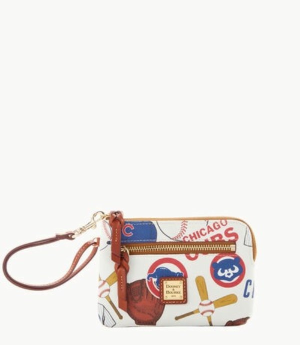 Blue Dooney And Bourke MLB Cubs Multi Function Zip Around Women\'s Wristlets | 45AHXVFQC