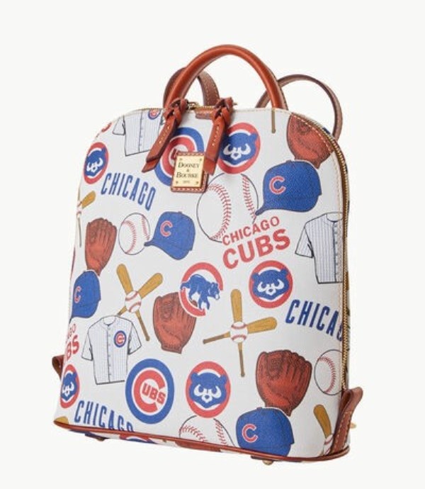 Blue Dooney And Bourke MLB Cubs Zip Pod Women's Backpacks | 82DFELWZO