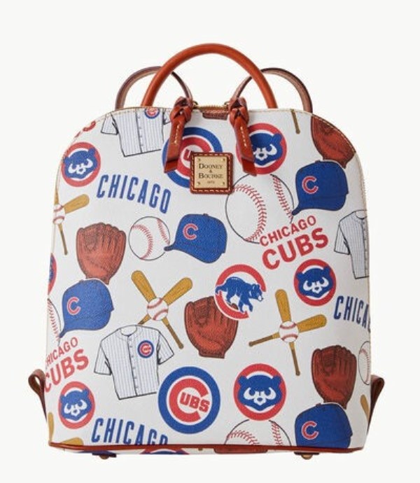 Blue Dooney And Bourke MLB Cubs Zip Pod Women\'s Backpacks | 82DFELWZO