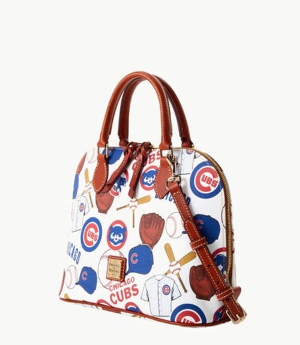 Blue Dooney And Bourke MLB Cubs Zip Zip Women's Satchel Bags | 28GKQPBZM