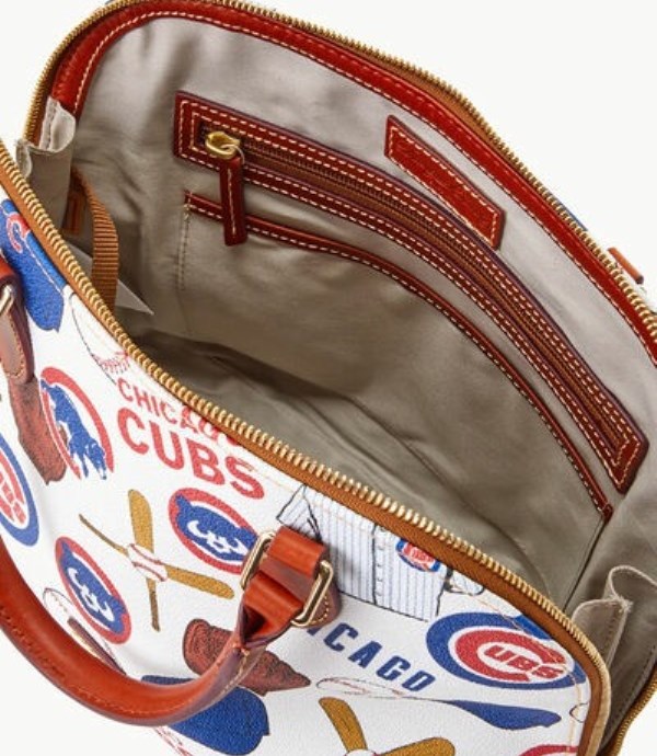 Blue Dooney And Bourke MLB Cubs Zip Zip Women's Satchel Bags | 28GKQPBZM