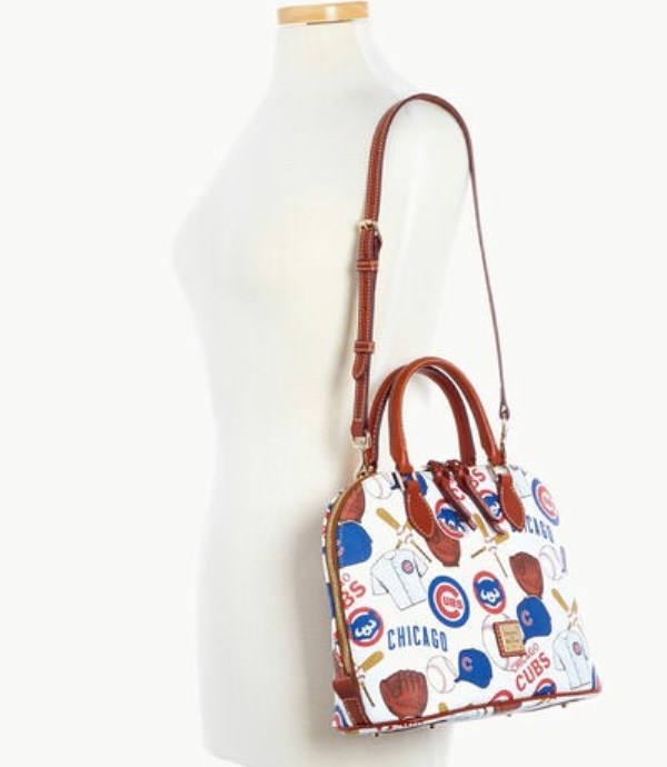 Blue Dooney And Bourke MLB Cubs Zip Zip Women's Satchel Bags | 28GKQPBZM