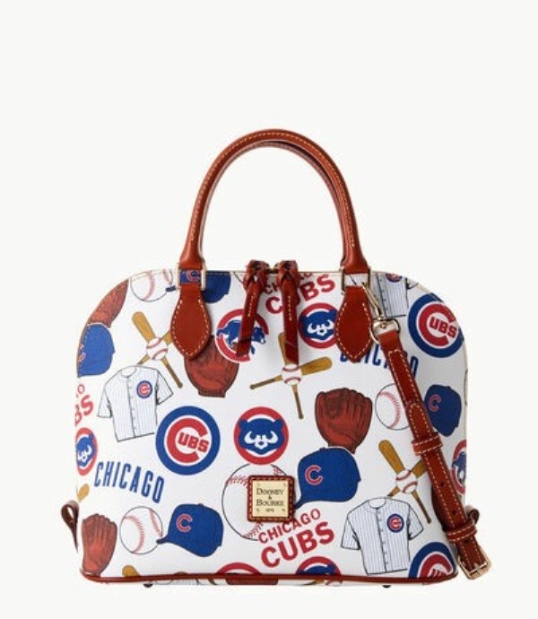 Blue Dooney And Bourke MLB Cubs Zip Zip Women\'s Satchel Bags | 28GKQPBZM