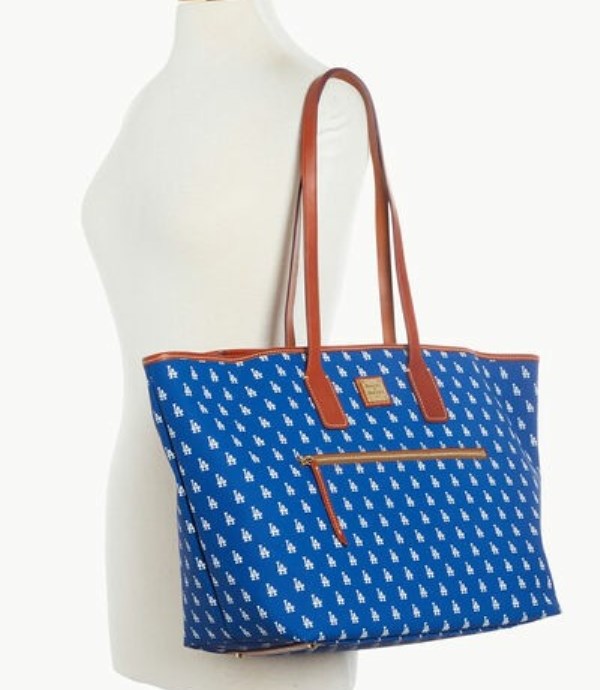 Blue Dooney And Bourke MLB Dodgers Large Women's Tote Bags | 53OEUHZJK