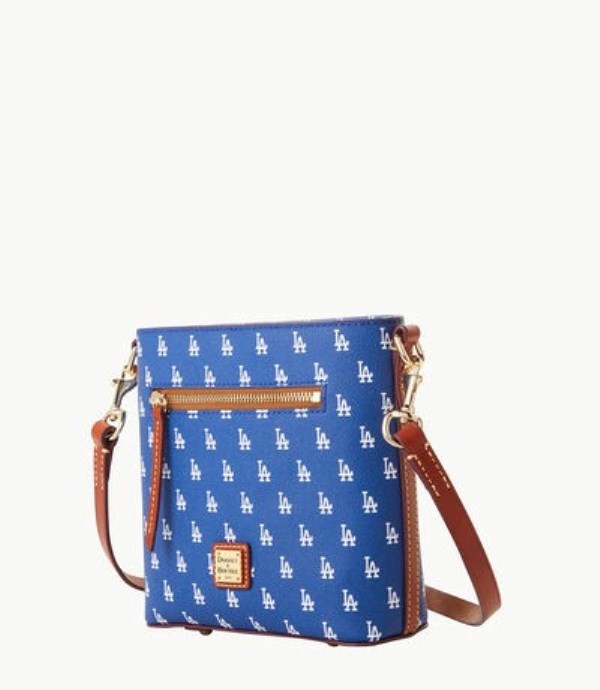 Blue Dooney And Bourke MLB Dodgers Small Zip Women's Crossbody Bags | 18UDVFZSI