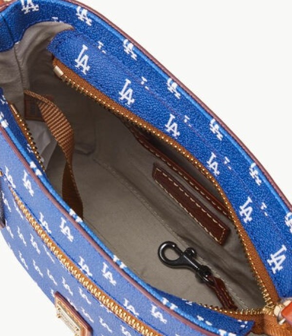 Blue Dooney And Bourke MLB Dodgers Small Zip Women's Crossbody Bags | 18UDVFZSI