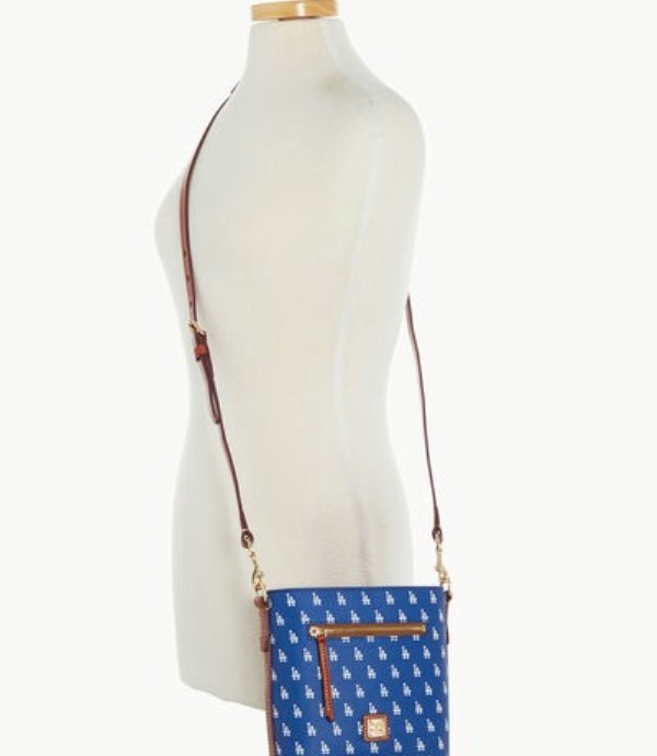 Blue Dooney And Bourke MLB Dodgers Small Zip Women's Crossbody Bags | 18UDVFZSI