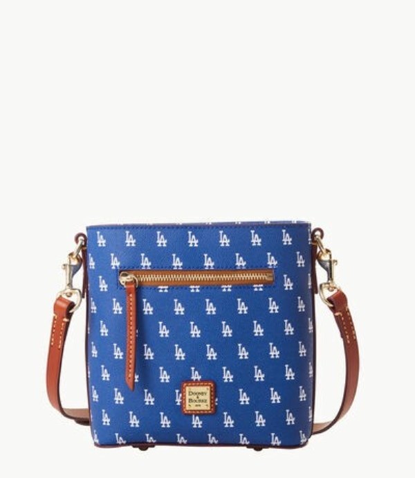 Blue Dooney And Bourke MLB Dodgers Small Zip Women\'s Crossbody Bags | 18UDVFZSI