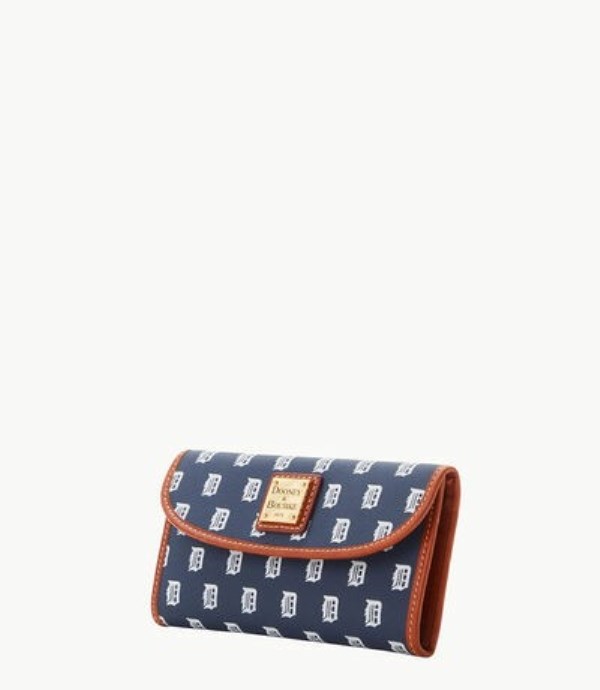 Blue Dooney And Bourke MLB Tigers Continental Women's Clutch Bag | 92XEUVYFK