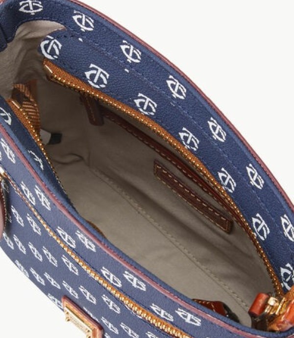 Blue Dooney And Bourke MLB Twins Small Zip Women's Crossbody Bags | 28XTPEJIH