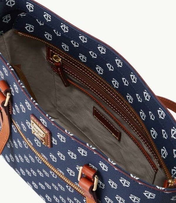 Blue Dooney And Bourke MLB Twins Women's Shopper Bag | 45GNOAFYE