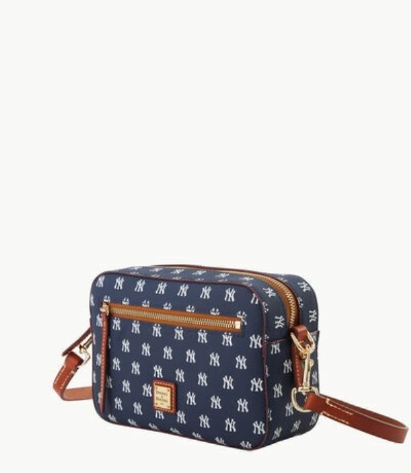 Blue Dooney And Bourke MLB Yankees Camera Zip Women's Crossbody Bags | 37RJUELSP