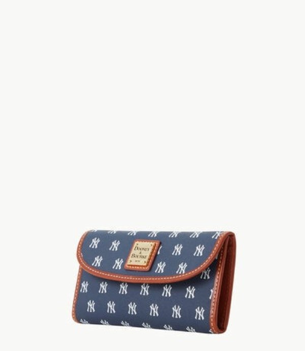 Blue Dooney And Bourke MLB Yankees Continental Women's Clutch Bag | 95UVADWIT