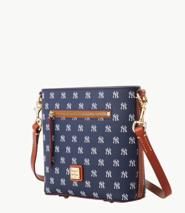 Blue Dooney And Bourke MLB Yankees Small Zip Women's Crossbody Bags | 71MEVCDUY