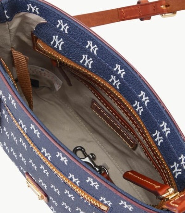 Blue Dooney And Bourke MLB Yankees Small Zip Women's Crossbody Bags | 71MEVCDUY