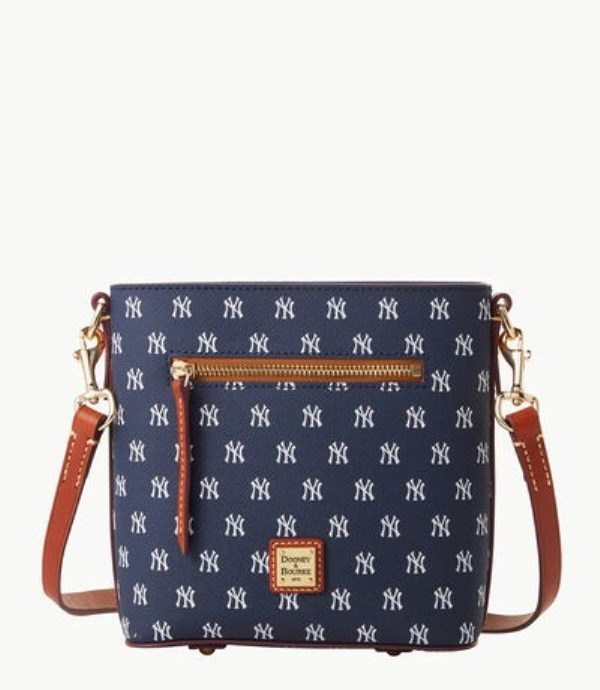 Blue Dooney And Bourke MLB Yankees Small Zip Women\'s Crossbody Bags | 71MEVCDUY