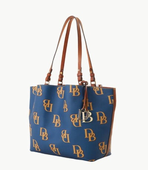 Blue Dooney And Bourke Monogram Flynn Women's Tote Bags | 97JQTEMXA