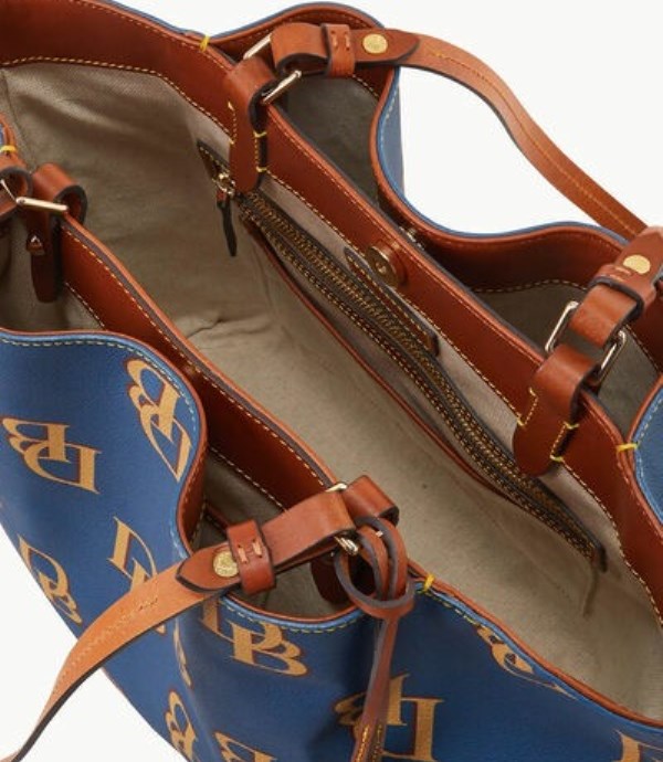 Blue Dooney And Bourke Monogram Flynn Women's Tote Bags | 97JQTEMXA