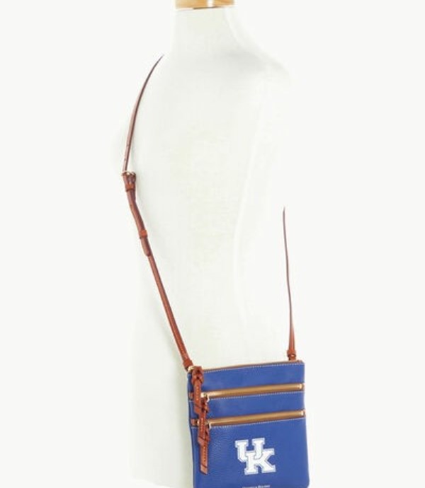 Blue Dooney And Bourke NCAA Kentucky Triple Zip Women's Crossbody Bags | 24YEDJAZV