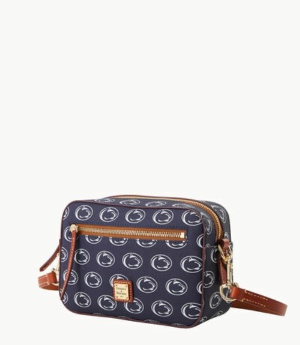 Blue Dooney And Bourke NCAA Penn State Camera Zip Women's Crossbody Bags | 08WXFOBGV