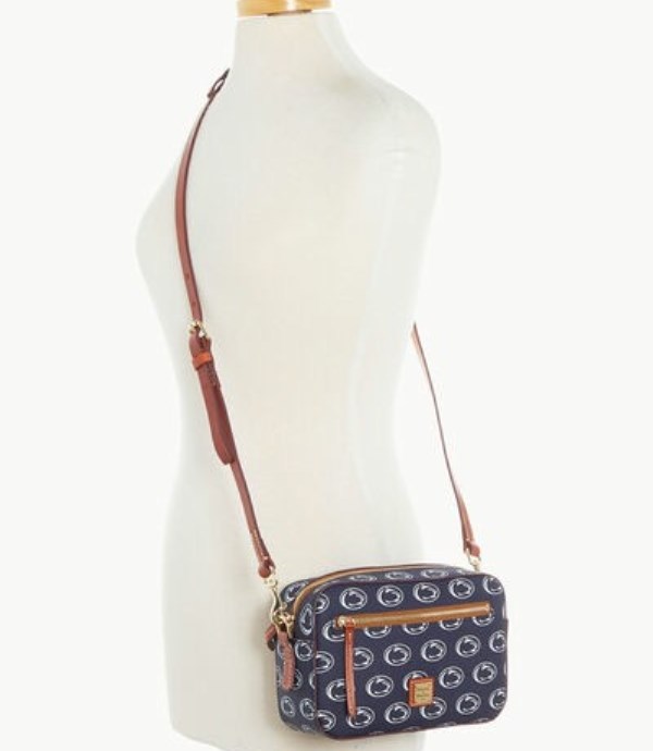 Blue Dooney And Bourke NCAA Penn State Camera Zip Women's Crossbody Bags | 08WXFOBGV