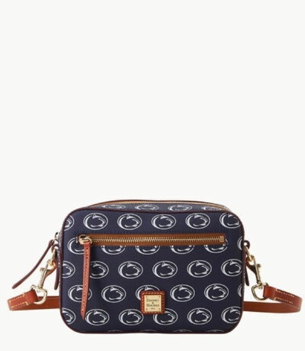 Blue Dooney And Bourke NCAA Penn State Camera Zip Women\'s Crossbody Bags | 08WXFOBGV