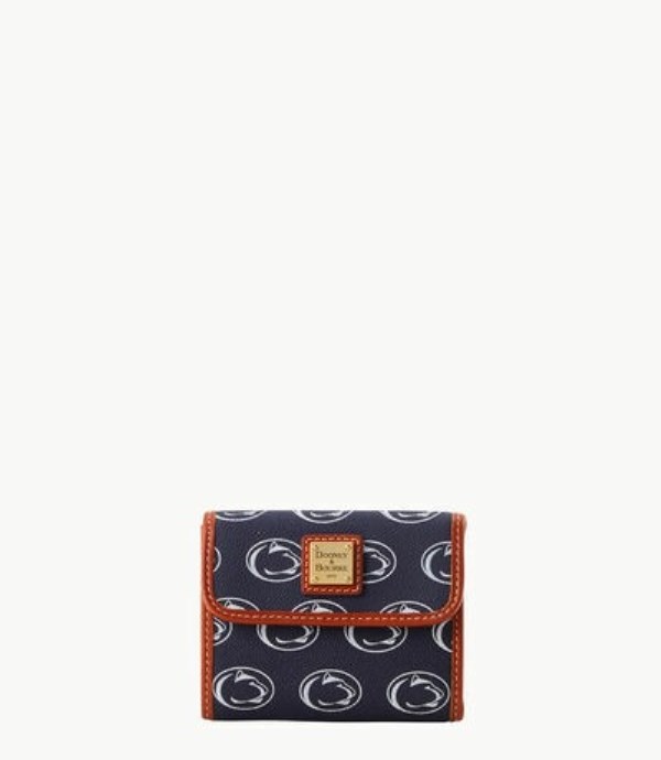 Blue Dooney And Bourke NCAA Penn State Flap Credit Women\'s Wallets | 21MKLIOHC