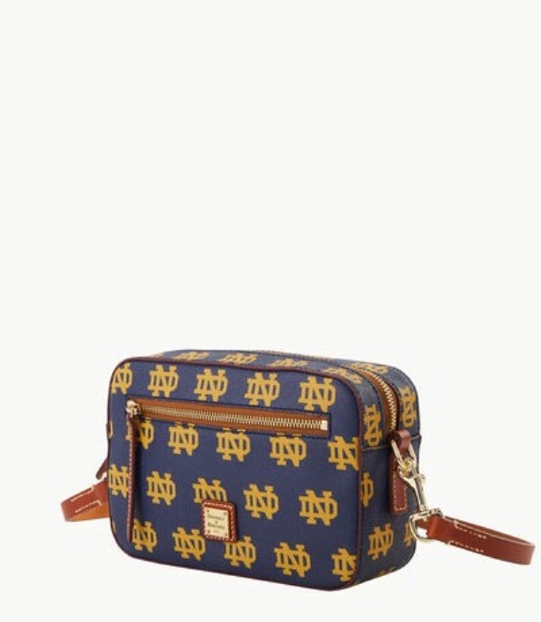 Blue Dooney And Bourke NCAA University Of Notre Dame Camera Zip Women's Crossbody Bags | 59ZLJCDPN