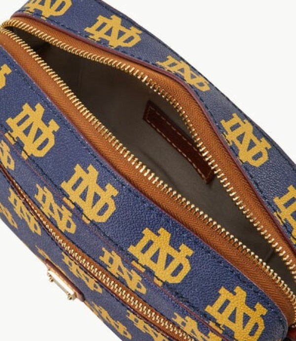 Blue Dooney And Bourke NCAA University Of Notre Dame Camera Zip Women's Crossbody Bags | 59ZLJCDPN