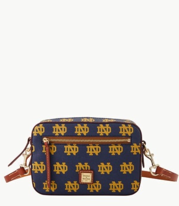 Blue Dooney And Bourke NCAA University Of Notre Dame Camera Zip Women\'s Crossbody Bags | 59ZLJCDPN