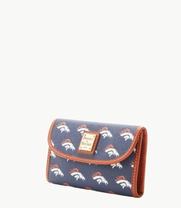 Blue Dooney And Bourke NFL Broncos Continental Women's Clutch Bag | 48OZXWNYJ