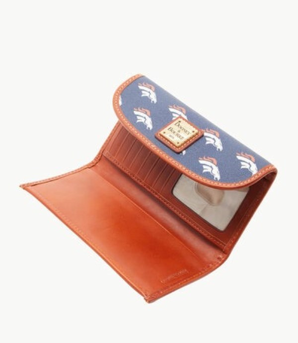 Blue Dooney And Bourke NFL Broncos Continental Women's Clutch Bag | 48OZXWNYJ