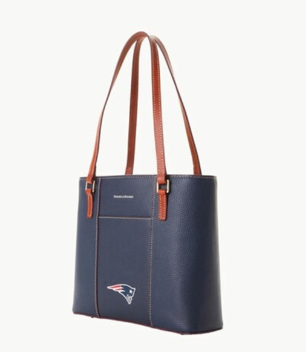 Blue Dooney And Bourke NFL Patriots Small Lexington Women's Tote Bags | 15UPEHZBW