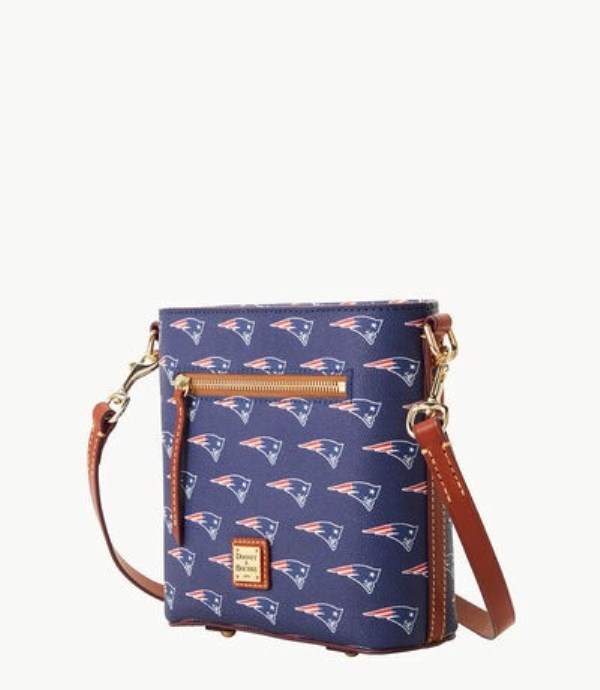 Blue Dooney And Bourke NFL Patriots Small Zip Women's Crossbody Bags | 80WOSGJHP