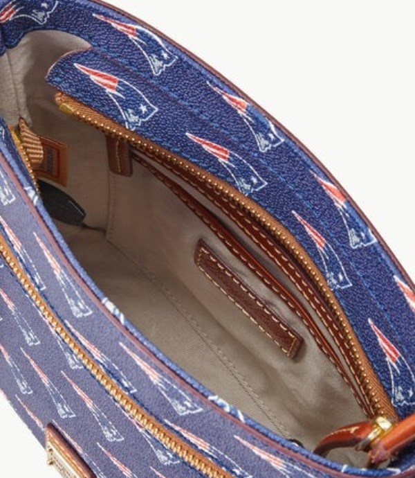 Blue Dooney And Bourke NFL Patriots Small Zip Women's Crossbody Bags | 80WOSGJHP