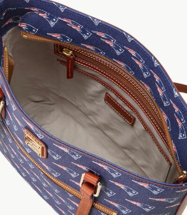 Blue Dooney And Bourke NFL Patriots Women's Shopper Bag | 07HVUFPLQ