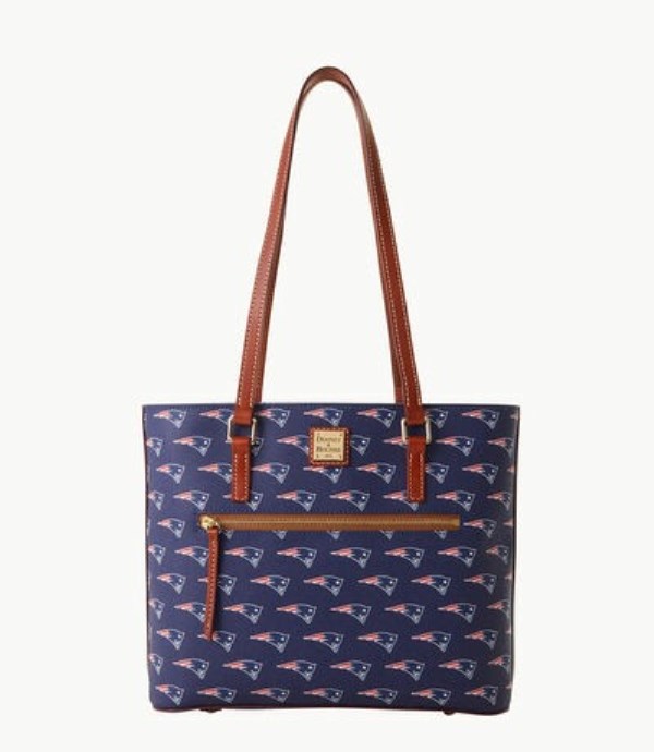 Blue Dooney And Bourke NFL Patriots Women\'s Shopper Bag | 07HVUFPLQ