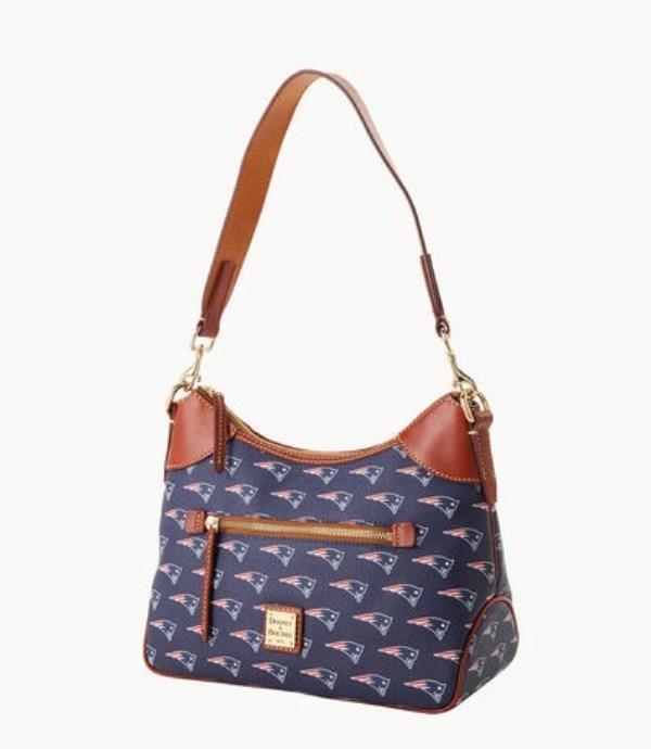 Blue Dooney And Bourke NFL Patriots Women's Hobo Bag | 65DPREZGF